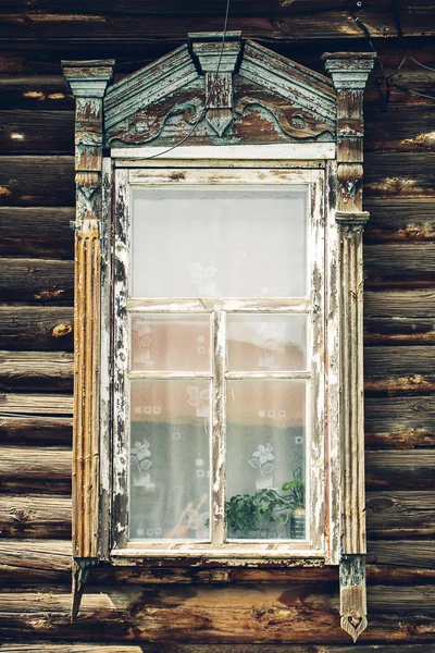 Vintage window and old stone wall — Φωτογραφία Αρχείου