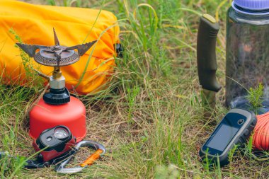 Travel survival kit in the wild