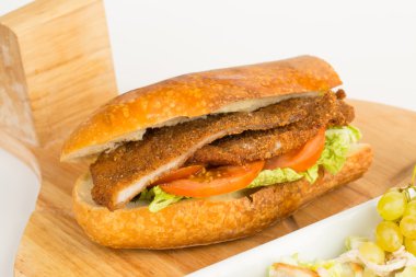 Yeni lezzetli sandviç görüntüsünü