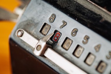 matematiksel hesap makinesi için makine sayma vintage mekanik manuel