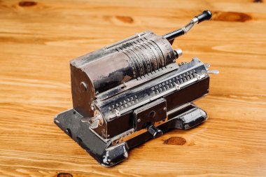 matematiksel hesap makinesi için makine sayma vintage mekanik manuel