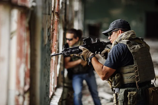 Contratante militar privado durante a operação especial — Fotografia de Stock