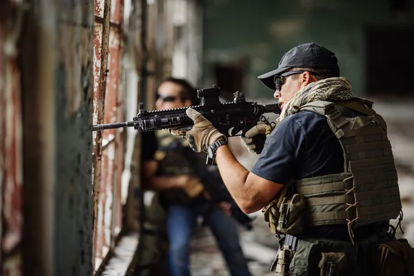 Contratante militar privado durante a operação especial — Fotografia de Stock