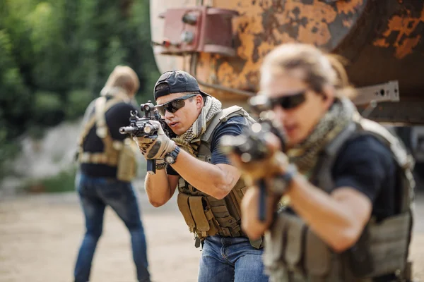 Contratante militar privado durante a operação especial — Fotografia de Stock