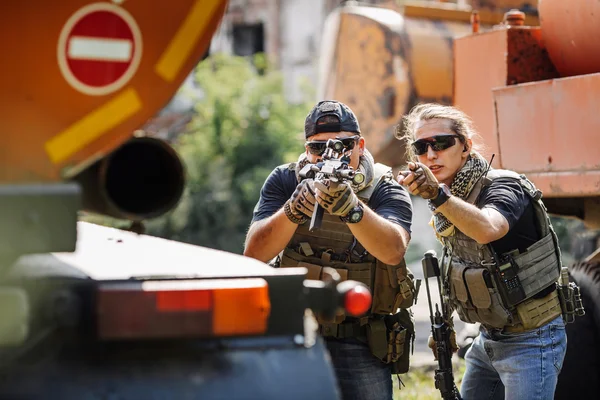 Private Military Contractor during the special operation — Stock Photo, Image