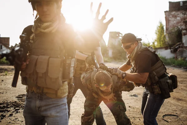 Military Contractor  captured hostage — Stock Photo, Image