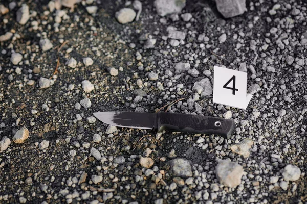 Cuchillo acostado en el bosque — Foto de Stock