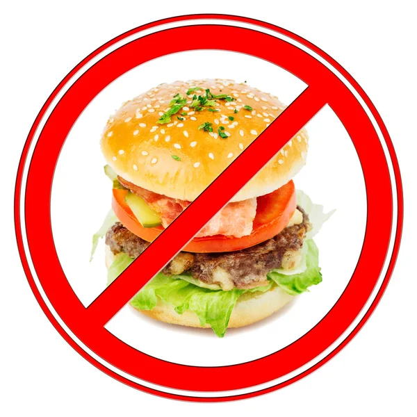 Fast Food und ungesundes Ernährungskonzept - Nahaufnahme von Burger Behi — Stockfoto