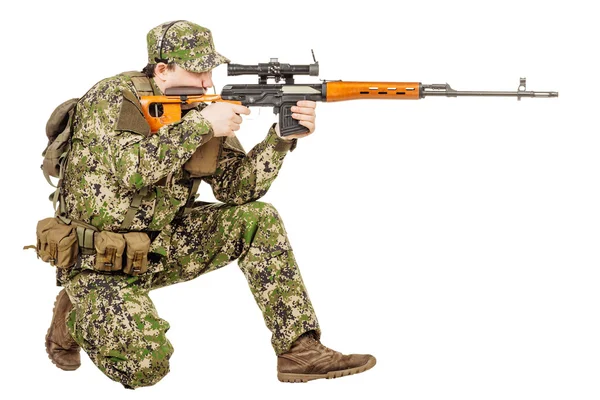 Private Military Contractor with sniper rifle. — Stock Photo, Image