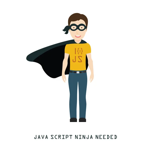 Java Script Ninja nodig — Stockvector