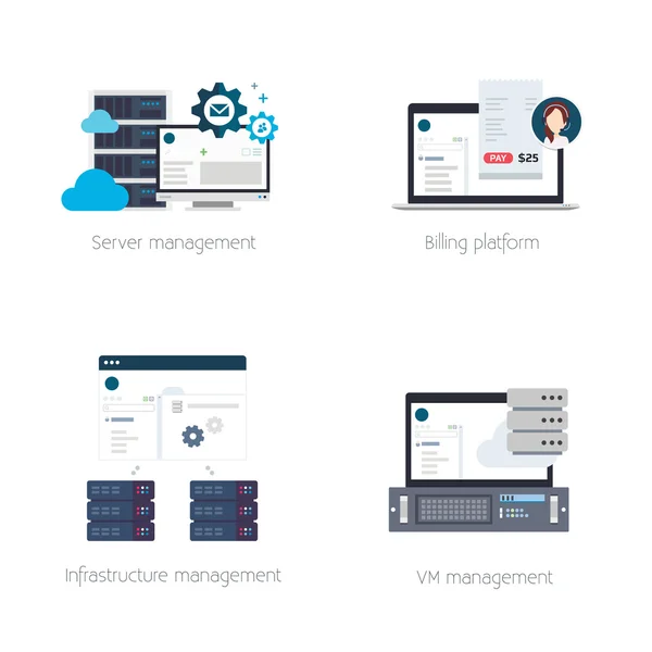 Soluciones de Software para Proveedores de Hosting — Vector de stock