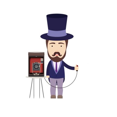 retro kamera ile fotoğrafçı