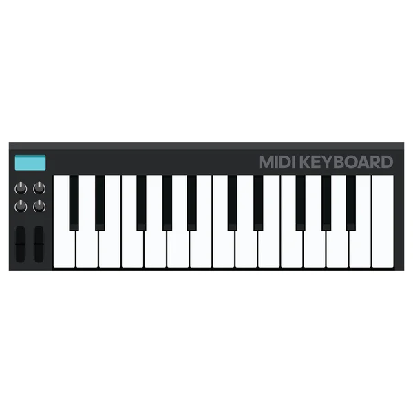 现代的 Midi 键盘 — 图库矢量图片