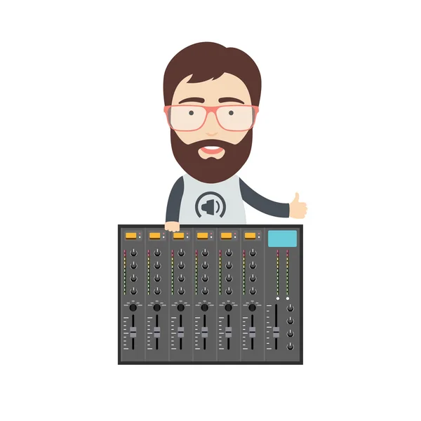 Hangmérnök: mixer — Stock Vector