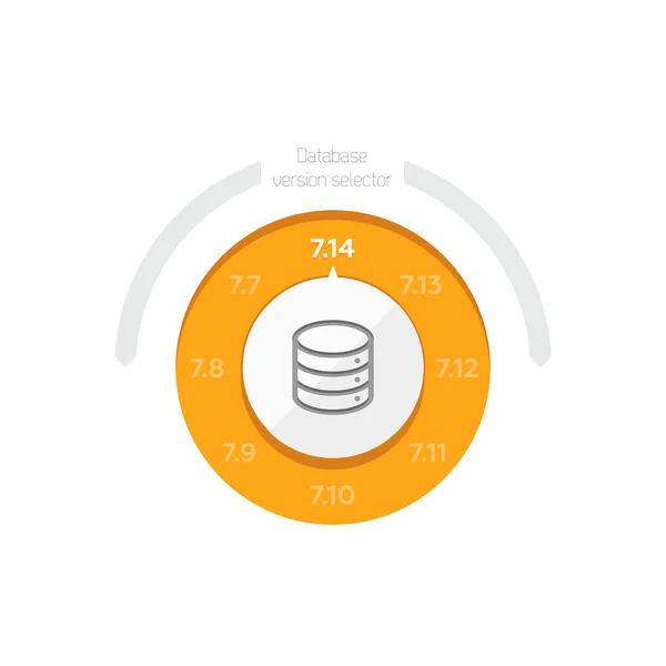 Seletor de versão de banco de dados — Vetor de Stock