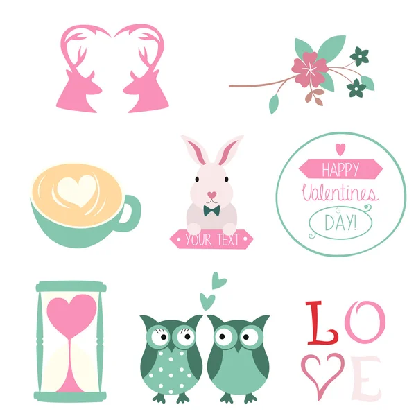 Set vettoriale San Valentino — Vettoriale Stock