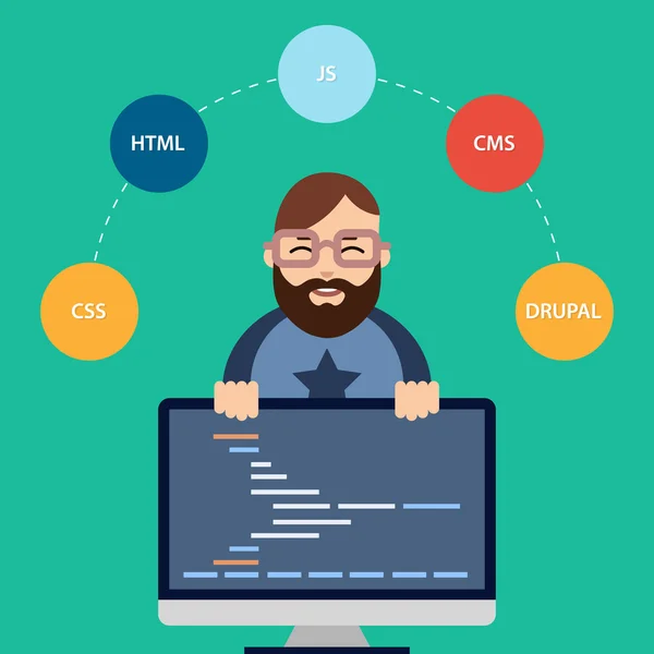 Webový vývojář — Stockový vektor