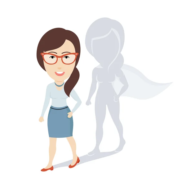 Super Business Woman — Stock Vector