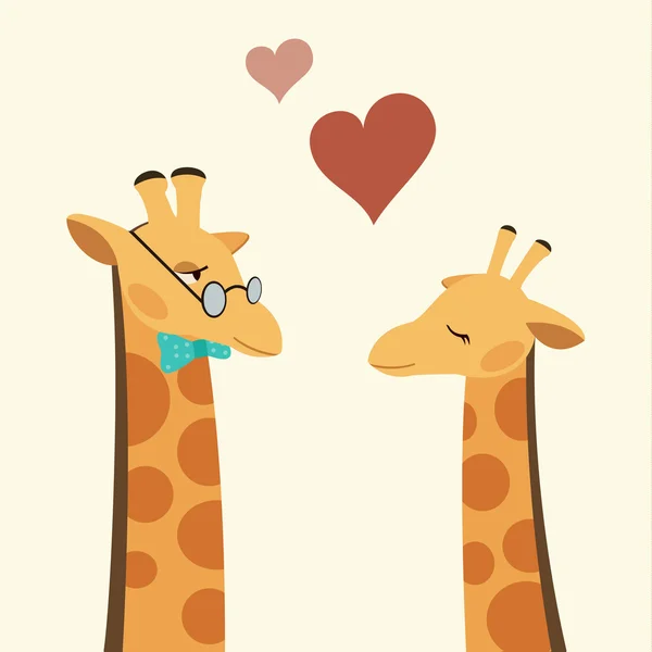 Zwei Giraffen — Stockvektor