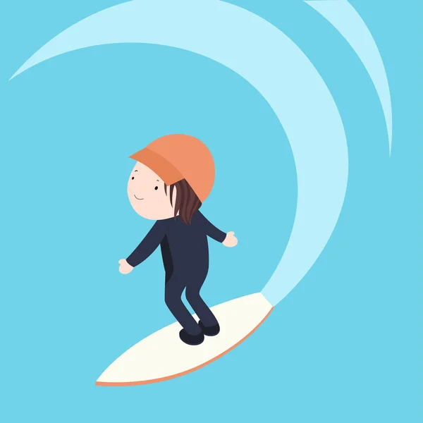 Boy Surf — Vector de stock