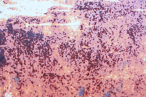 Surface métallique texturée avec corrosion détaillée, rouille et rayures. Mur métallique rouillé, métal peint avec texture rouille. Fond métallique rouillé avec des stries de rouille. Des taches de rouille. Surface métallique avec — Photo