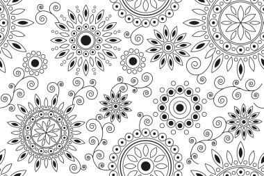 Beyaz arka planda siyah daireler süsler