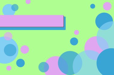 Renkli daireler ve pembe hat kartı