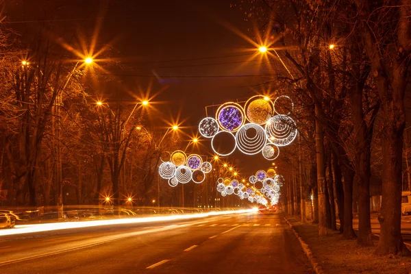 Luces de la ciudad en vacaciones Imagen De Stock