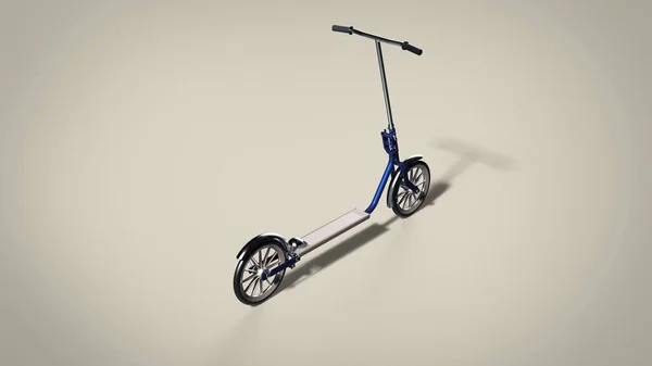 Vista Isometrica Colore Blu Bianco Sport Retrò Attrezzature Vecchio Scooter — Foto Stock