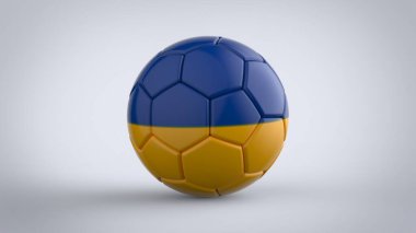 UEFA Avrupa Şampiyonası 2020 Ukrayna 'nın ulusal bayrağıyla oynanan gerçekçi futbol turnuvası.