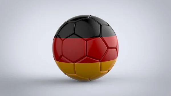 Uefa 2020 Fotboll Turnering Realistisk Fotboll Med Nationell Flagga Tyskland — Stockfoto