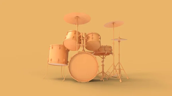 Muzikale Drum Kit Set Van Moderne Pop Rock Metal Minimale — Stockfoto