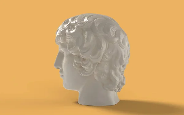 Weißer Marmor Antike Statue Rechts Seitenansicht Der Renaissance Epoche Antinoos — Stockfoto