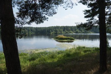 Nehir ve yaz aylarında küçük bir ada