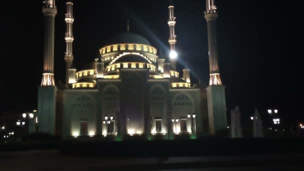 Ws.moschee in grosny - tschetschenien herz — Stockvideo