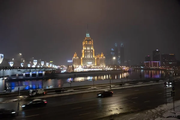 Hotel Radison im Winter Russland Moskau — Stockfoto