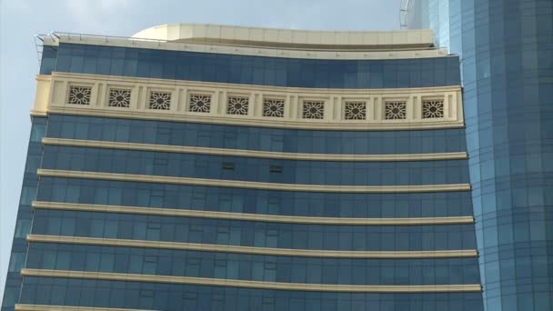 Hotelpanorama Baku auf die Palme — Stockvideo