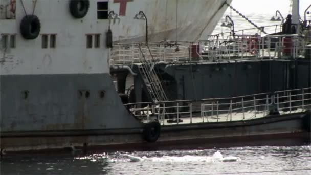 符拉迪沃斯托克旧船 — 图库视频影像