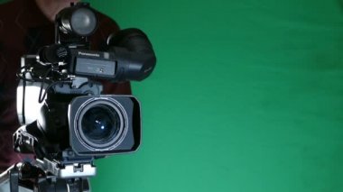 Yeşil bir arka plan video kamerada