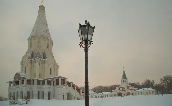 Reserve museum estate "Kolomenskoye", filmed in Moscow winter — Stock Photo, Image