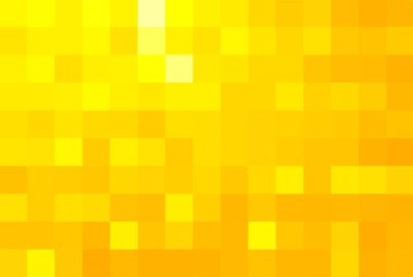 Soyut piksel sarı arkaplan. Karelerden vektör geometrik doku. Vektör illüstrasyonu