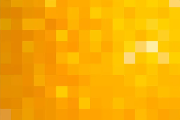 Abstraktní žluté pozadí pixelů. Zlatá geometrická textura ze čtverců. Vektorový vzor čtvercově žlutých pixelů — Stockový vektor