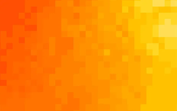 Abstraktní pixel oranžové žluté pozadí. Geometrická textura z oranžově žlutých čtverců. Vektorový vzor čtvercově oranžově žlutých pixelů — Stockový vektor