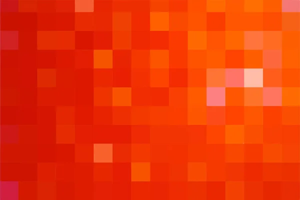 抽象的なピクセルレッドの背景 正方形からの幾何学的なテクスチャ 正方形の赤いピクセルのベクトルパターン モザイクの正方形のバッキング ベクターイラスト — ストックベクタ