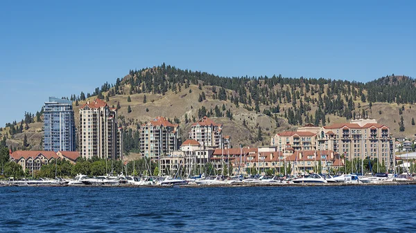 Kelowna Skyline Okanagan Lake Kelowna British Columbia Canada — Foto Stock