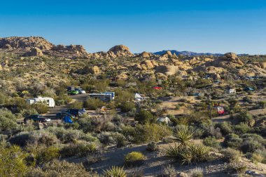 Campground in Joshua Tree National Park clipart