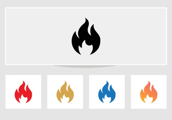 Fire Logo Design Fire Icon Vector Eps — Vettoriale Stock
