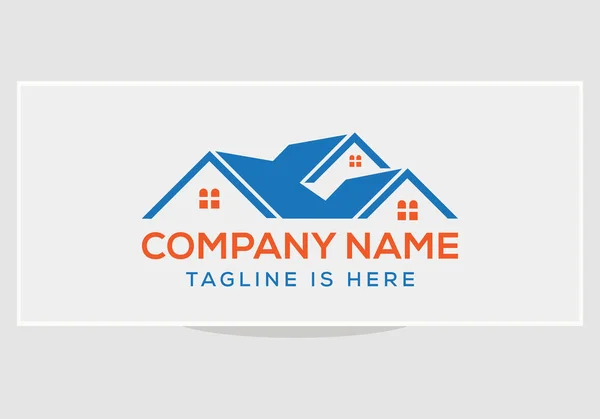 Home Building Real Estate Logo Design — Stockový vektor