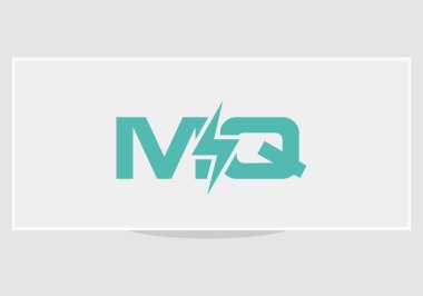 Bir logo tasarımı. Yaratıcı ve Minimalist harfler mq Logo Tasarımı