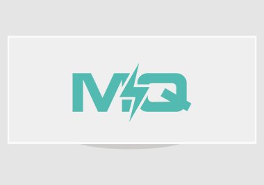 A logo design. Creative and Minimalist letters mq   Logo Design clipart